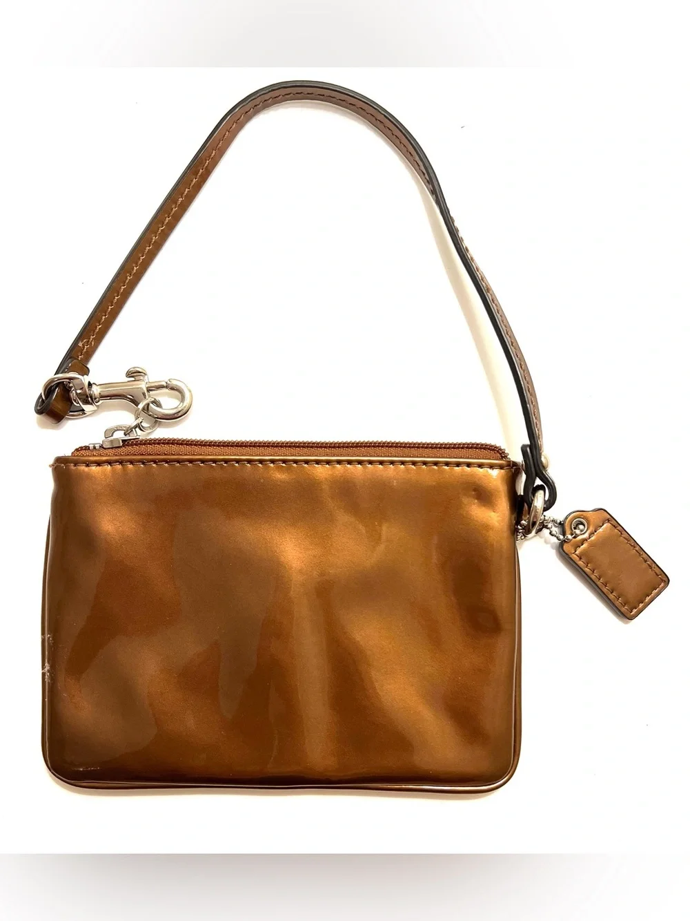 Coach Metallic Bronze Clutch Wristlet